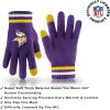 imageUltra Game Adults NFL Official Super Soft Team Stripe Winter Beanie Knit Hat with Extra Warm Touch Screen GlovesTeam Color