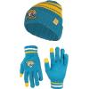 imageUltra Game Adults NFL Official Super Soft Team Stripe Winter Beanie Knit Hat with Extra Warm Touch Screen GlovesTeam Color