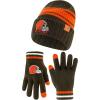 imageUltra Game Adults NFL Official Super Soft Team Stripe Winter Beanie Knit Hat with Extra Warm Touch Screen GlovesTeam Color