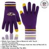 imageUltra Game Adults NFL Official Super Soft Team Stripe Winter Beanie Knit Hat with Extra Warm Touch Screen GlovesTeam Color