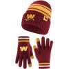 imageUltra Game Adults NFL Official Super Soft Team Stripe Winter Beanie Knit Hat with Extra Warm Touch Screen GlovesTeam Color