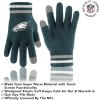 imageUltra Game Adults NFL Official Super Soft Team Stripe Winter Beanie Knit Hat with Extra Warm Touch Screen GlovesTeam Color