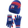 imageUltra Game Adults NFL Official Super Soft Team Stripe Winter Beanie Knit Hat with Extra Warm Touch Screen GlovesTeam Color