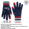 imageUltra Game Adults NFL Official Super Soft Team Stripe Winter Beanie Knit Hat with Extra Warm Touch Screen GlovesTeam Color