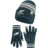 imageUltra Game Adults NFL Official Super Soft Team Stripe Winter Beanie Knit Hat with Extra Warm Touch Screen GlovesTeam Color