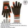 imageUltra Game Adults NFL Official Super Soft Team Stripe Winter Beanie Knit Hat with Extra Warm Touch Screen GlovesTeam Color