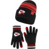 imageUltra Game Adults NFL Official Super Soft Team Stripe Winter Beanie Knit Hat with Extra Warm Touch Screen GlovesTeam Color