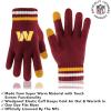 imageUltra Game Adults NFL Official Super Soft Team Stripe Winter Beanie Knit Hat with Extra Warm Touch Screen GlovesTeam Color