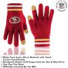 imageUltra Game Adults NFL Official Super Soft Team Stripe Winter Beanie Knit Hat with Extra Warm Touch Screen GlovesTeam Color