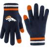 imageUltra Game Adults NFL Official Super Soft Team Stripe Winter Beanie Knit Hat with Extra Warm Touch Screen GlovesTeam Color