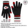 imageUltra Game Adults NFL Official Super Soft Team Stripe Winter Beanie Knit Hat with Extra Warm Touch Screen GlovesTeam Color