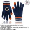 imageUltra Game Adults NFL Official Super Soft Team Stripe Winter Beanie Knit Hat with Extra Warm Touch Screen GlovesTeam Color