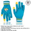 imageUltra Game Adults NFL Official Super Soft Team Stripe Winter Beanie Knit Hat with Extra Warm Touch Screen GlovesTeam Color