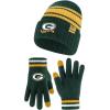 imageUltra Game Adults NFL Official Super Soft Team Stripe Winter Beanie Knit Hat with Extra Warm Touch Screen GlovesTeam Color