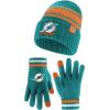 imageUltra Game Adults NFL Official Super Soft Team Stripe Winter Beanie Knit Hat with Extra Warm Touch Screen GlovesTeam Color