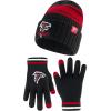 imageUltra Game Adults NFL Official Super Soft Team Stripe Winter Beanie Knit Hat with Extra Warm Touch Screen GlovesTeam Color