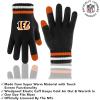 imageUltra Game Adults NFL Official Super Soft Team Stripe Winter Beanie Knit Hat with Extra Warm Touch Screen GlovesTeam Color