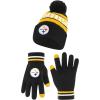 imageUltra Game Adults NFL Official Super Soft Winter Beanie Knit Hat With Warm Touch Screen GlovesTeam Color 1
