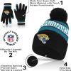 imageUltra Game Adults NFL Official Super Soft Winter Beanie Knit Hat With Warm Touch Screen GlovesTeam Color 1