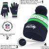 imageUltra Game Adults NFL Official Super Soft Winter Beanie Knit Hat With Warm Touch Screen GlovesTeam Color 1