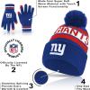 imageUltra Game Adults NFL Official Super Soft Winter Beanie Knit Hat With Warm Touch Screen GlovesTeam Color 1