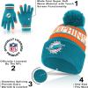 imageUltra Game Adults NFL Official Super Soft Winter Beanie Knit Hat With Warm Touch Screen GlovesTeam Color 1