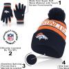 imageUltra Game Adults NFL Official Super Soft Winter Beanie Knit Hat With Warm Touch Screen GlovesTeam Color 1