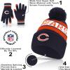 imageUltra Game Adults NFL Official Super Soft Winter Beanie Knit Hat With Warm Touch Screen GlovesTeam Color 1