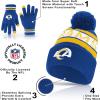 imageUltra Game Adults NFL Official Super Soft Winter Beanie Knit Hat With Warm Touch Screen GlovesTeam Color 1