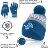 imageUltra Game Adults NFL Official Super Soft Winter Beanie Knit Hat With Warm Touch Screen GlovesTeam Color 1