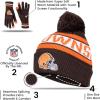 imageUltra Game Adults NFL Official Super Soft Winter Beanie Knit Hat With Warm Touch Screen GlovesTeam Color 1