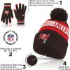 imageUltra Game Adults NFL Official Super Soft Winter Beanie Knit Hat With Warm Touch Screen GlovesTeam Color 1