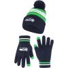imageUltra Game Adults NFL Official Super Soft Winter Beanie Knit Hat With Warm Touch Screen GlovesTeam Color 1