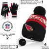 imageUltra Game Adults NFL Official Super Soft Winter Beanie Knit Hat With Warm Touch Screen GlovesTeam Color 1
