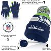 imageUltra Game Adults NFL Official Super Soft Winter Beanie Knit Hat With Warm Touch Screen GlovesTeam Color 2
