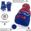 imageUltra Game Adults NFL Official Super Soft Winter Beanie Knit Hat With Warm Touch Screen GlovesTeam Color 2