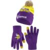 imageUltra Game Adults NFL Official Super Soft Winter Beanie Knit Hat With Warm Touch Screen GlovesTeam Color 2