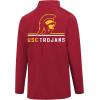 imageUltra Game Mens NCAA Official Super Soft Quarter Zip Long Sleeve TShirtTeam Color