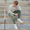 imageUltra Game Mens NFL Official Active Super Soft Fleece Game Day Jogger SweatpantsTeam Color Stripe
