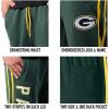 imageUltra Game Mens NFL Official Active Super Soft Fleece Game Day Jogger SweatpantsTeam Color Stripe