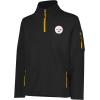imageUltra Game Mens NFL Official QuarterZip Fleece Pullover Sweatshirt with Zipper PocketsBlack