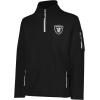 imageUltra Game Mens NFL Official QuarterZip Fleece Pullover Sweatshirt with Zipper PocketsBlack