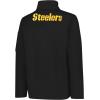 imageUltra Game Mens NFL Official QuarterZip Fleece Pullover Sweatshirt with Zipper PocketsBlack