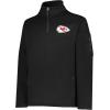 imageUltra Game Mens NFL Official QuarterZip Fleece Pullover Sweatshirt with Zipper PocketsBlack