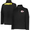 imageUltra Game Mens NFL Official QuarterZip Fleece Pullover Sweatshirt with Zipper PocketsBlack
