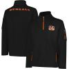 imageUltra Game Mens NFL Official QuarterZip Fleece Pullover Sweatshirt with Zipper PocketsBlack