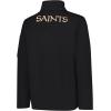 imageUltra Game Mens NFL Official QuarterZip Fleece Pullover Sweatshirt with Zipper PocketsBlack