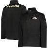 imageUltra Game Mens NFL Official QuarterZip Fleece Pullover Sweatshirt with Zipper PocketsBlack