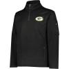 imageUltra Game Mens NFL Official QuarterZip Fleece Pullover Sweatshirt with Zipper PocketsBlack