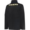 imageUltra Game Mens NFL Official QuarterZip Fleece Pullover Sweatshirt with Zipper PocketsBlack